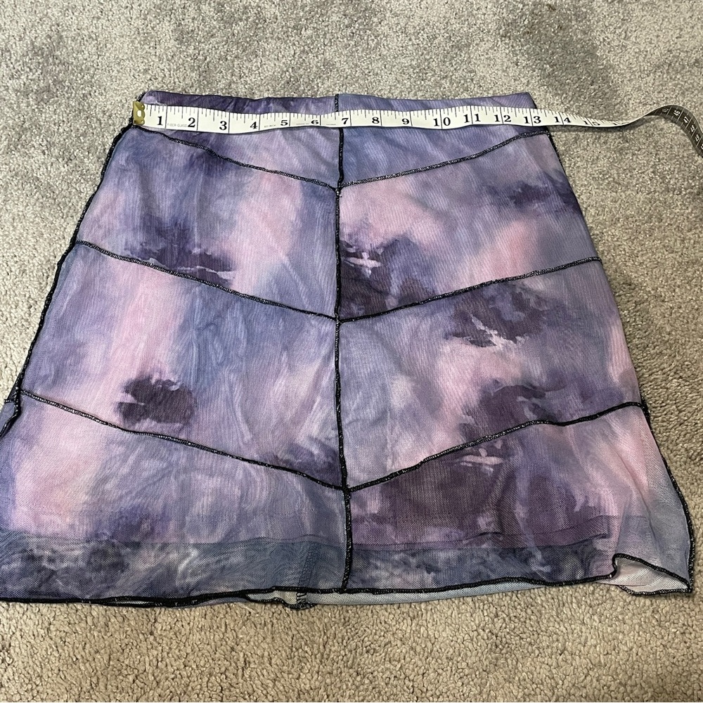 Princess Polly Purple The Bella‎ High Waisted Mesh Mini Skirt Women's Size 6 - Picture 6 of 6